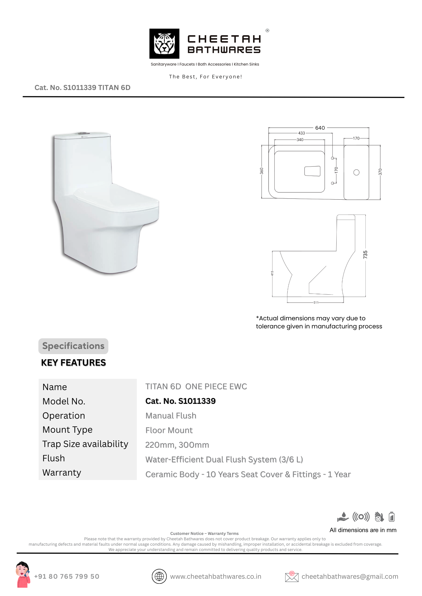 Titan 6D One Piece EWC