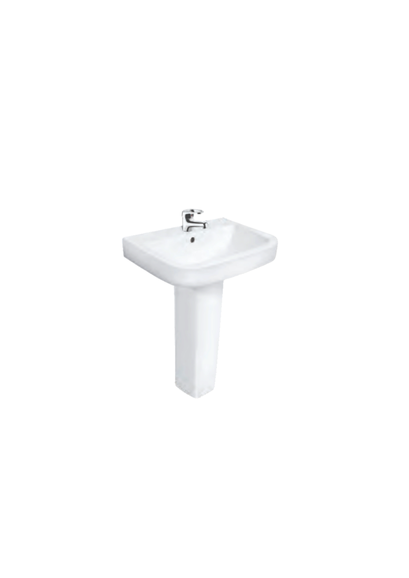 Colorado Wall Hung Wash Basin With Pedestal