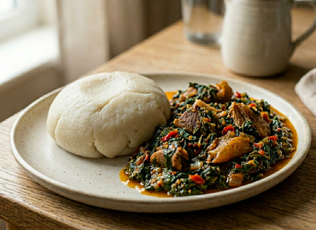 Efo Riro with Swallow