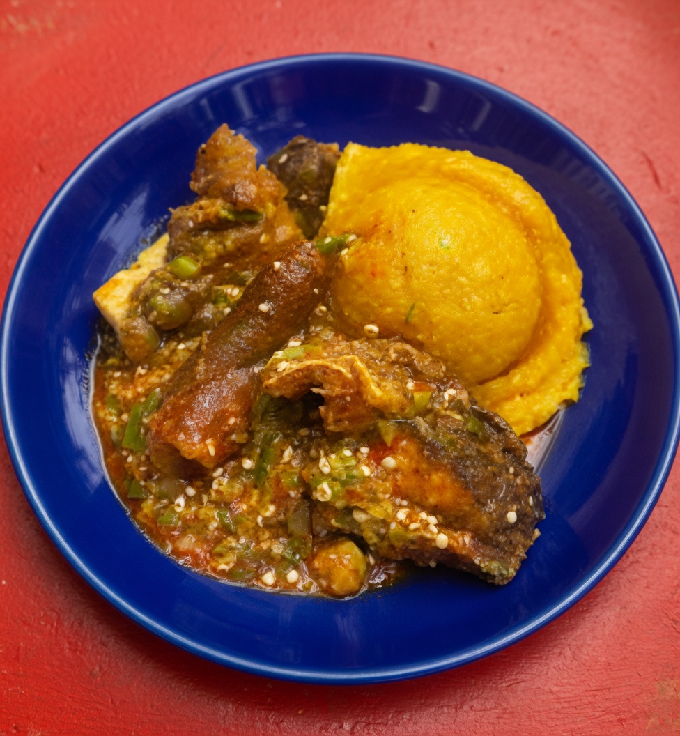 Okro Soup with Swallow