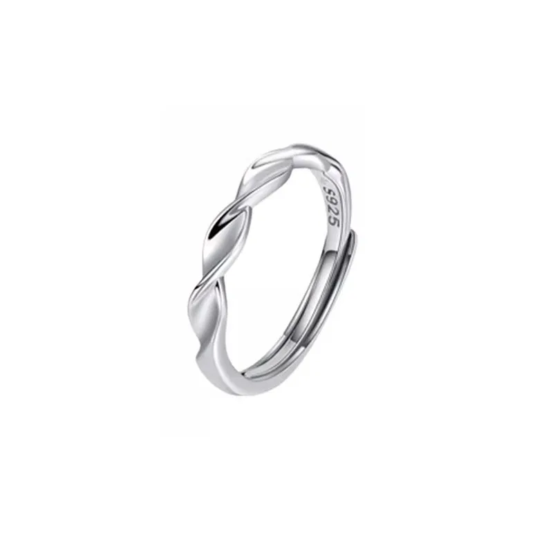 Bague à anneau torsadé en argent sterling
