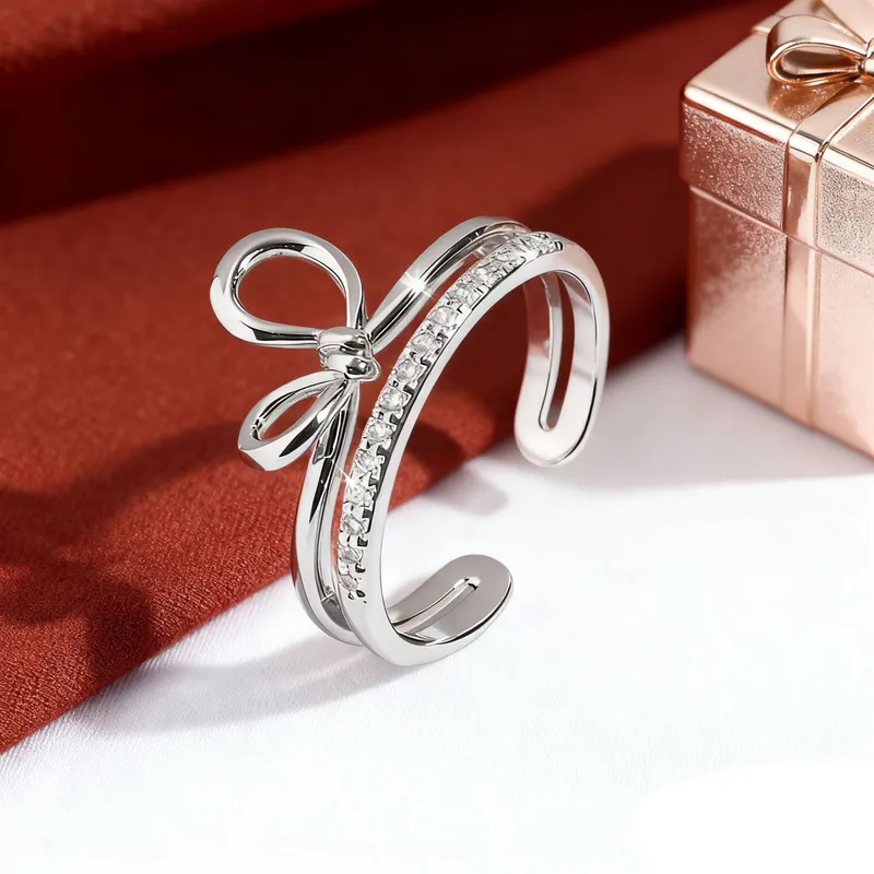 Bague Noeud Argentée