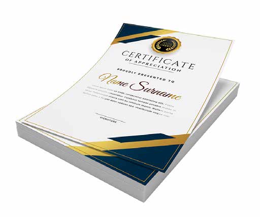 Certificate of Appreciation