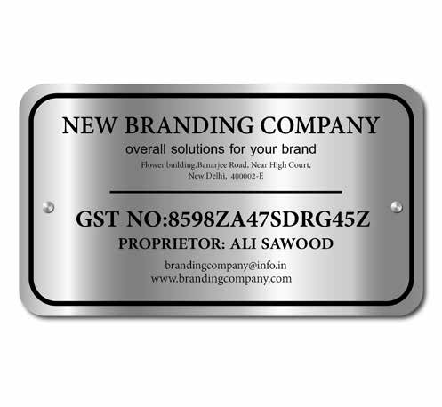 Custom Business Name Plate
