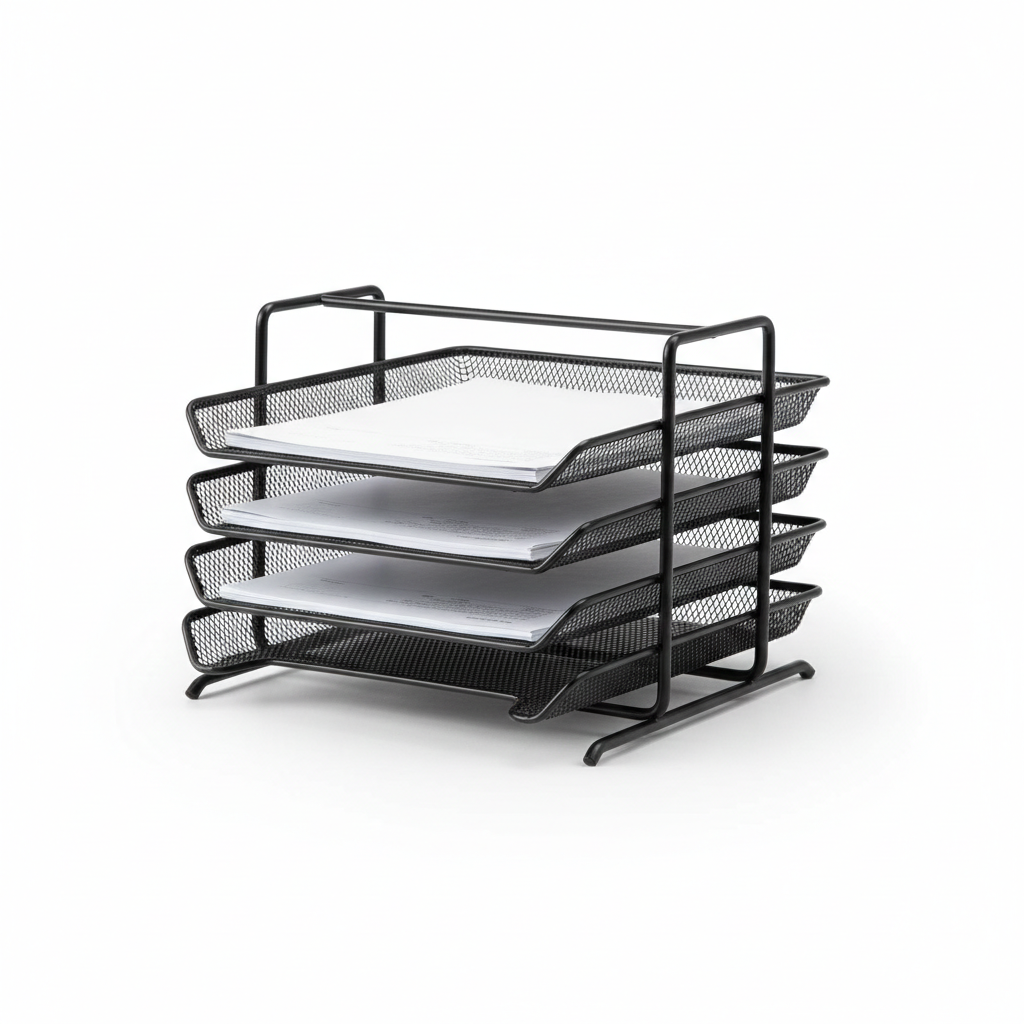 4-Tier Mesh Desk Organizer