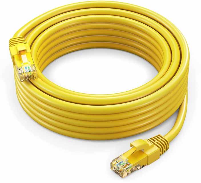 Yellow Ethernet LAN Cable