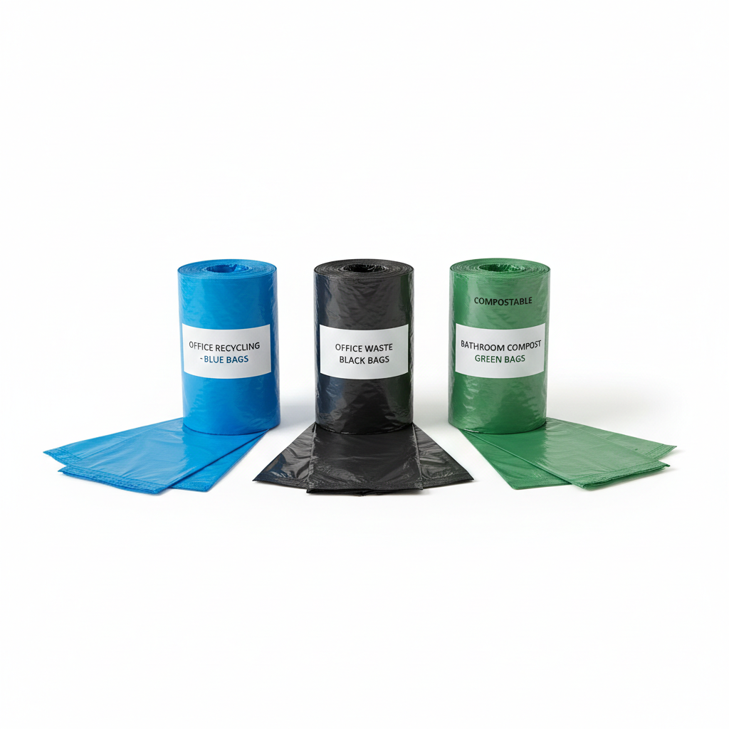 Multi-Color Office Garbage Bag Set