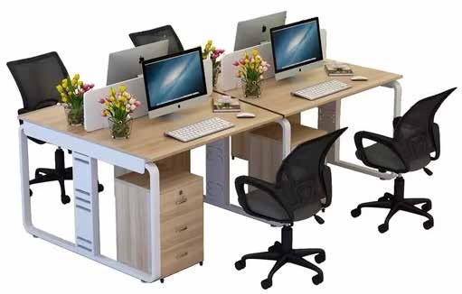 Modern 4-Seater Office Workstation
