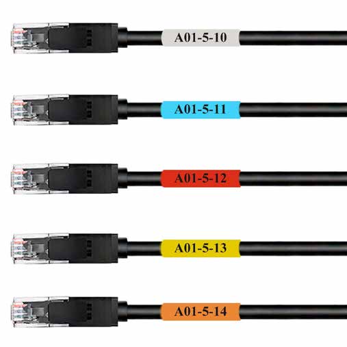 Colored Network Cable Labels