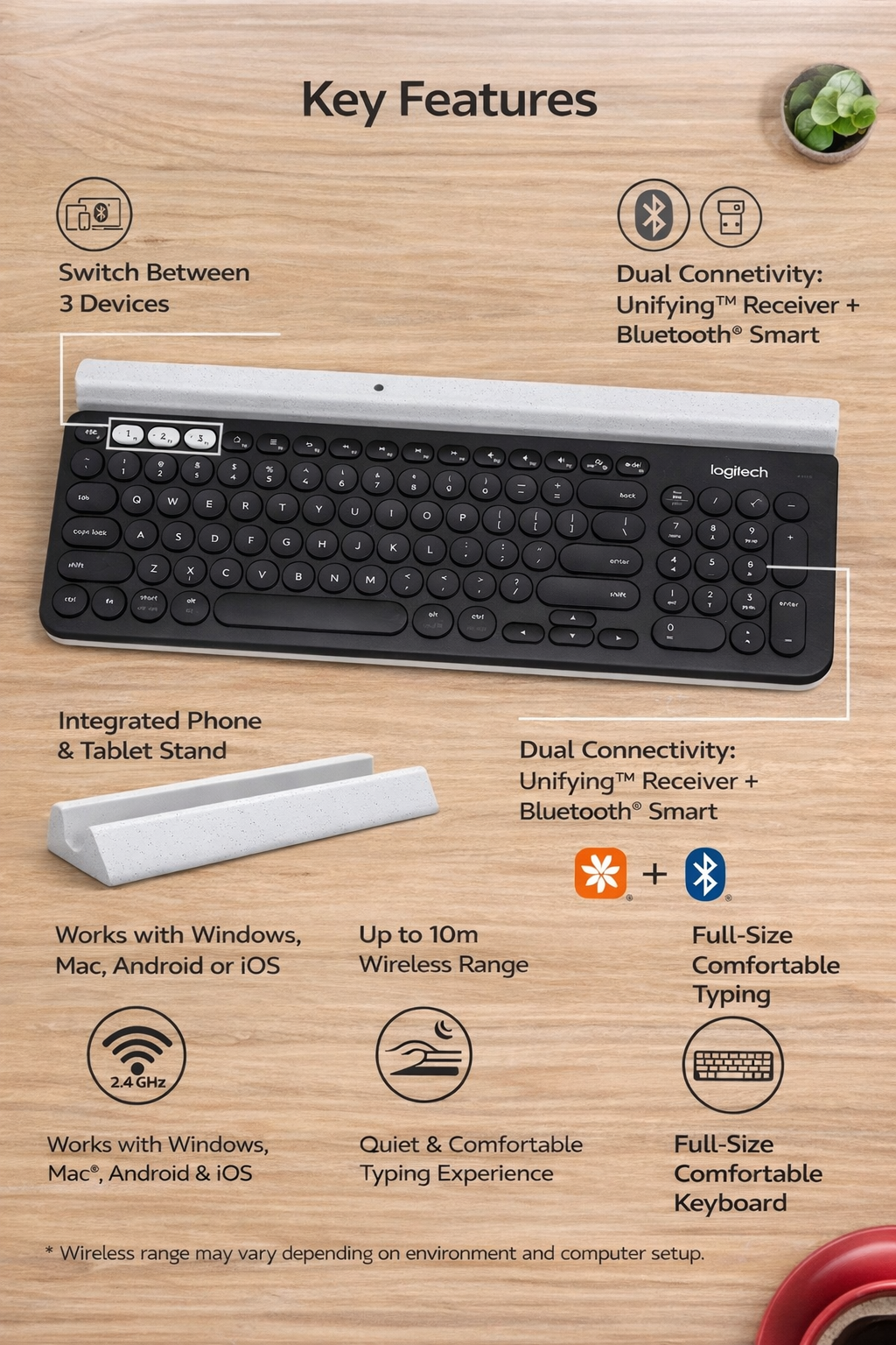 Logitech K780 Multi-Device Bluetooth Keyboard