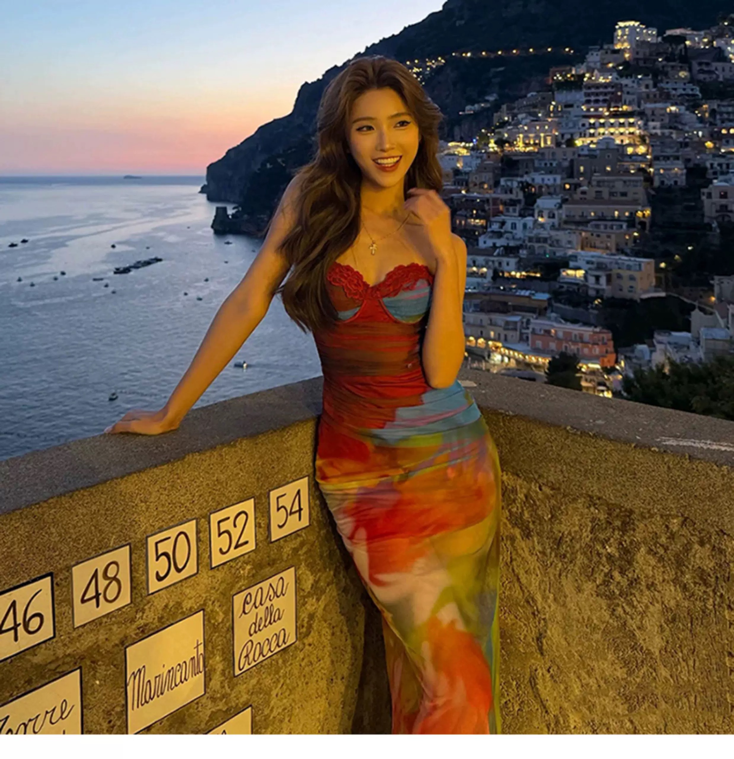 Colorful Evening Maxi Dress