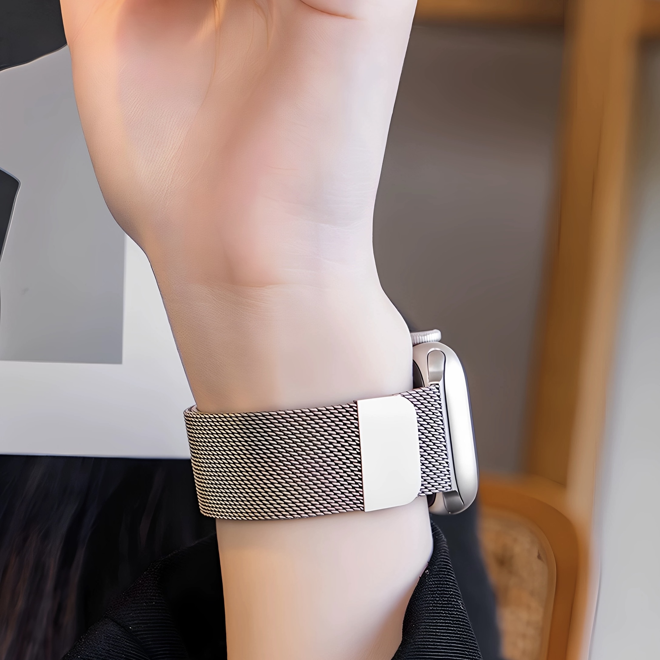 Milanese Loop Magnetic Metal Band for Apple Watch – Adjustable Stainless Steel Strap