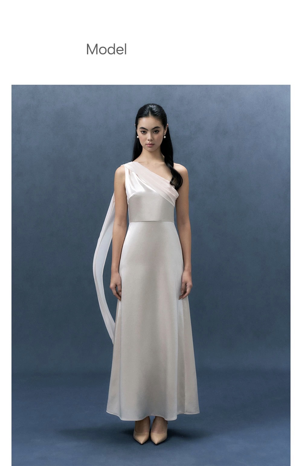 TANSSHOP Elegant Champagne One-Shoulder Gown