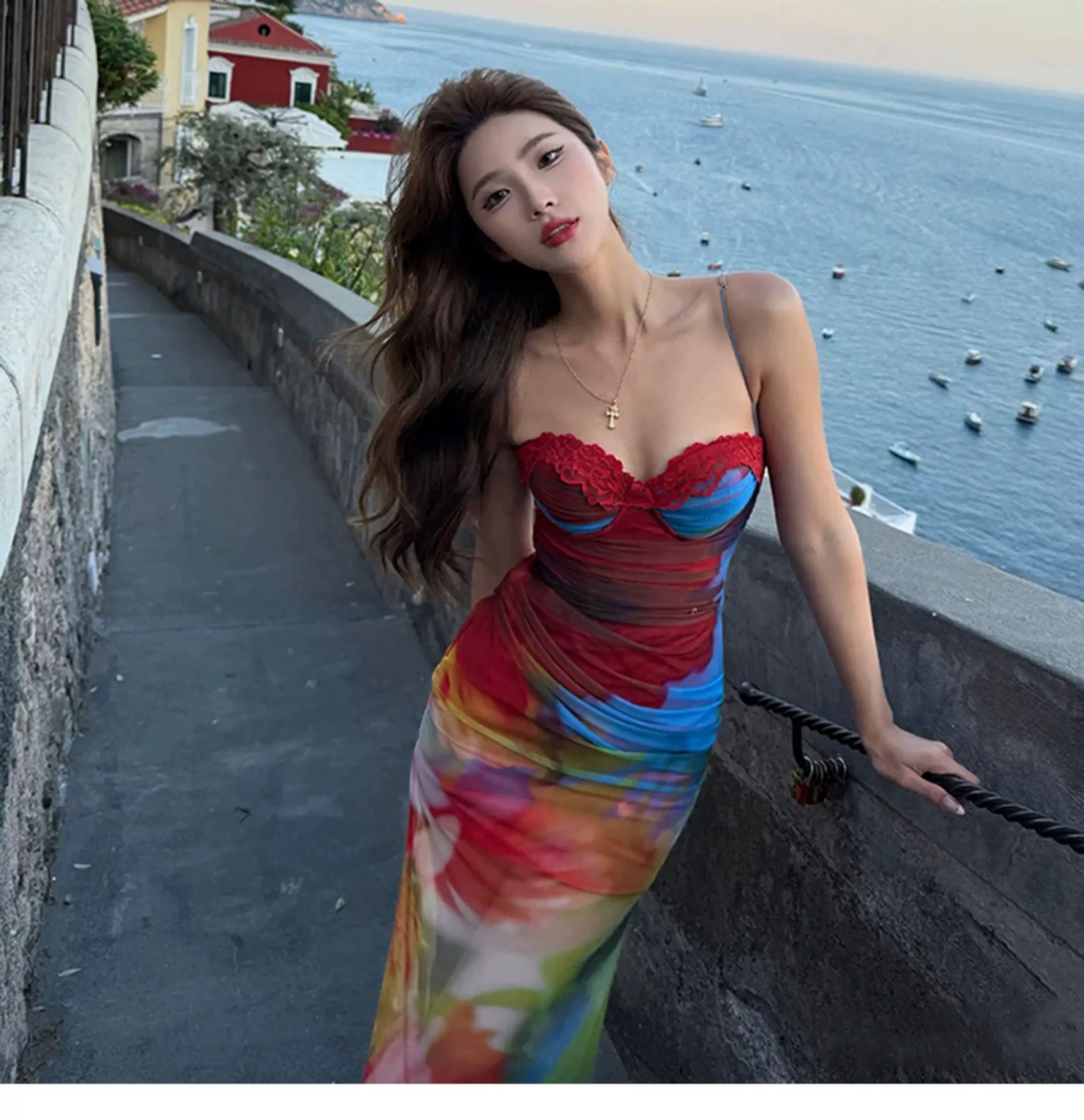 Colorful Evening Maxi Dress