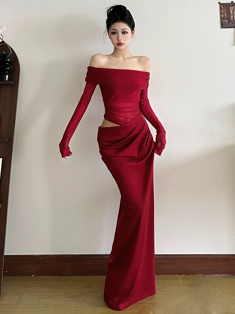 Elegant Off-Shoulder Gown