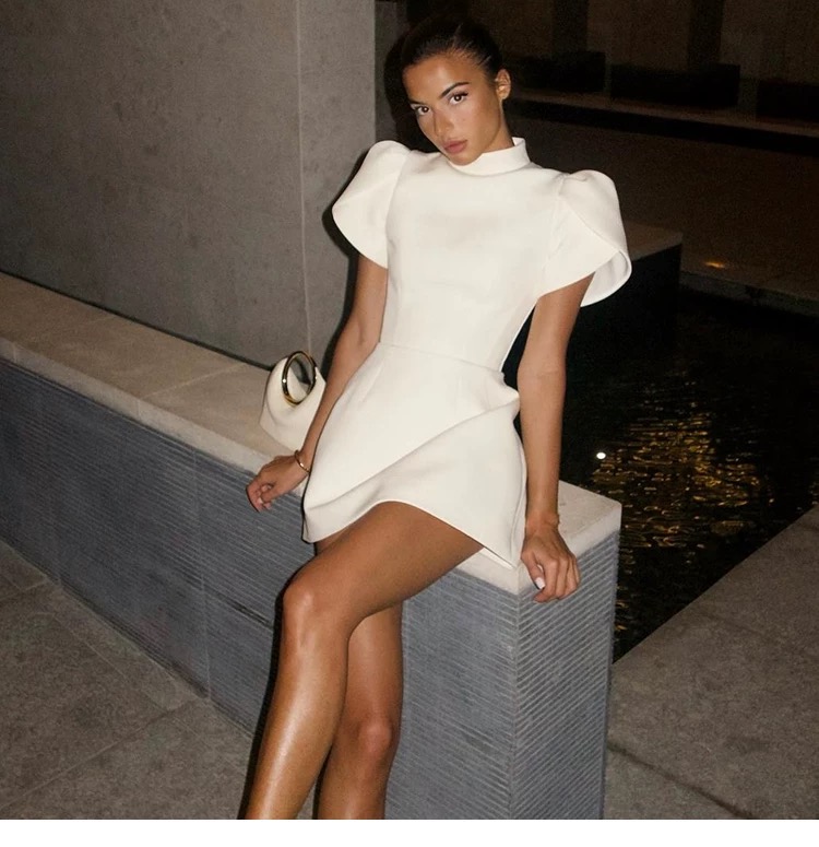 Elegant White Mini Dress