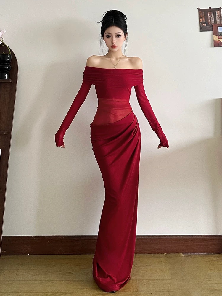 Elegant Off-Shoulder Gown