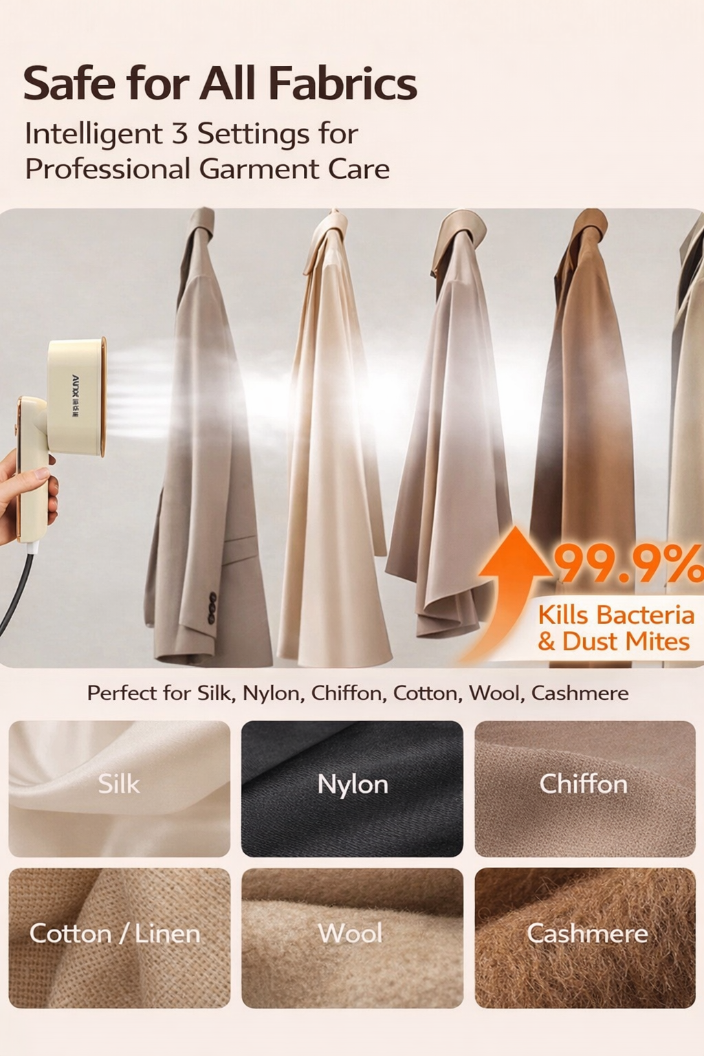 AUX Foldable Portable Garment Steamer