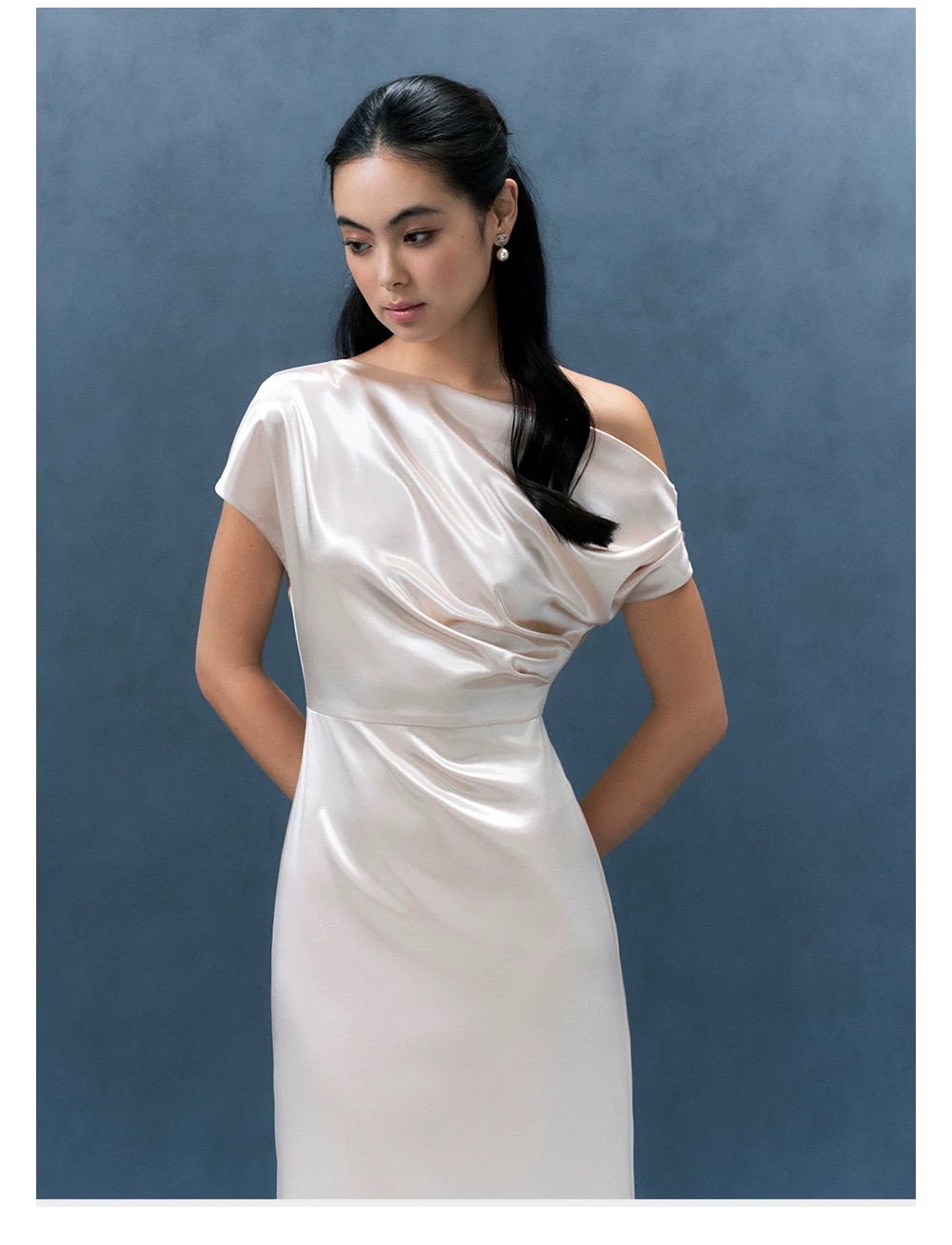 TANSSHOP Elegant Satin Evening Dress