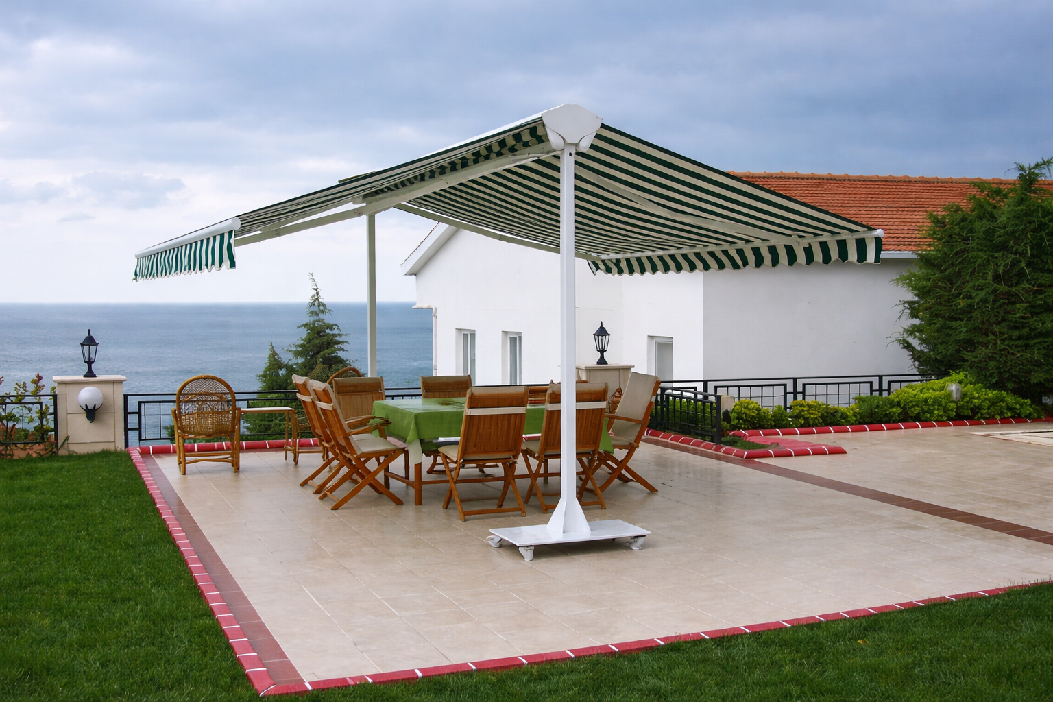 Çift Açılır Mafsallı Tente