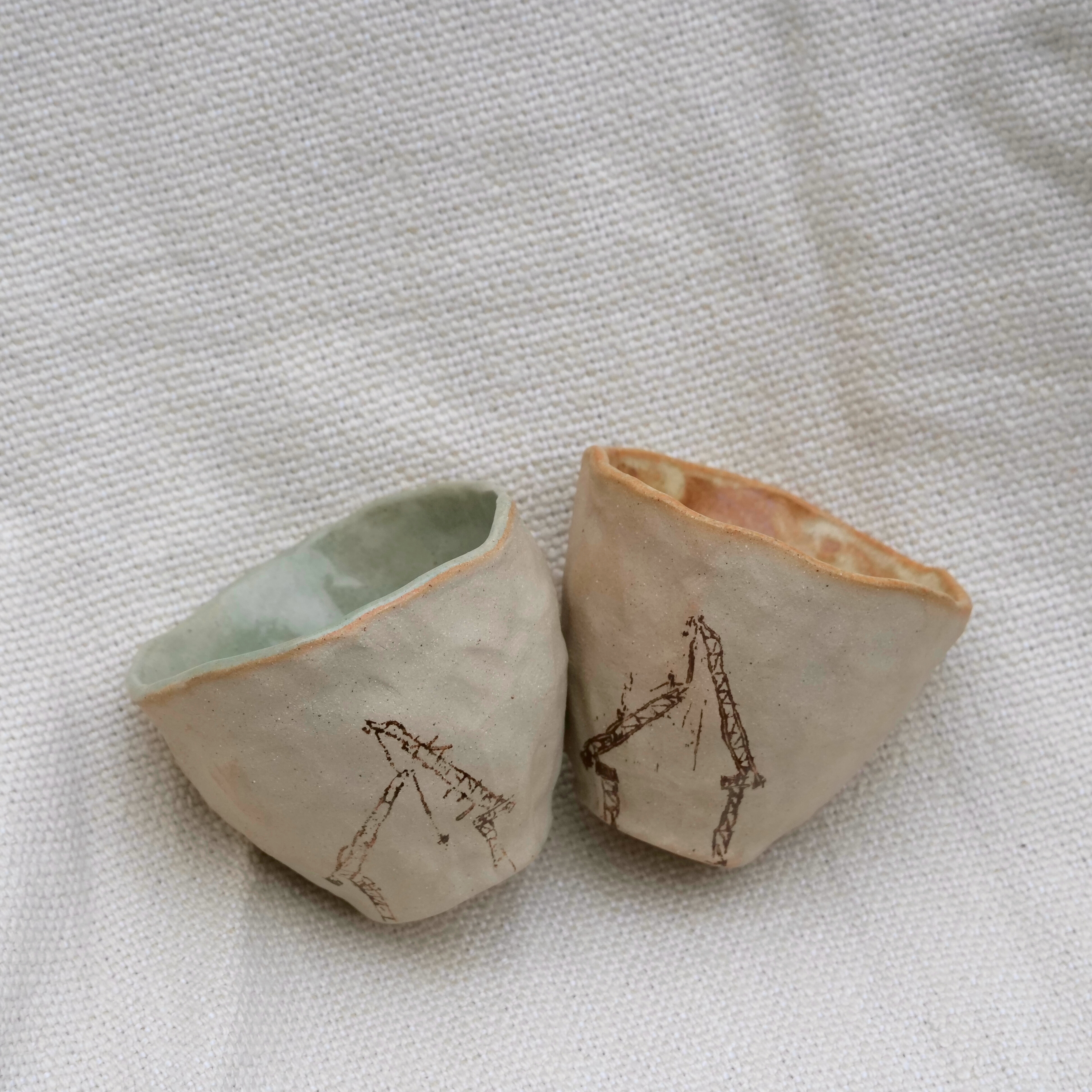 Pinched Crane Cup (blue)