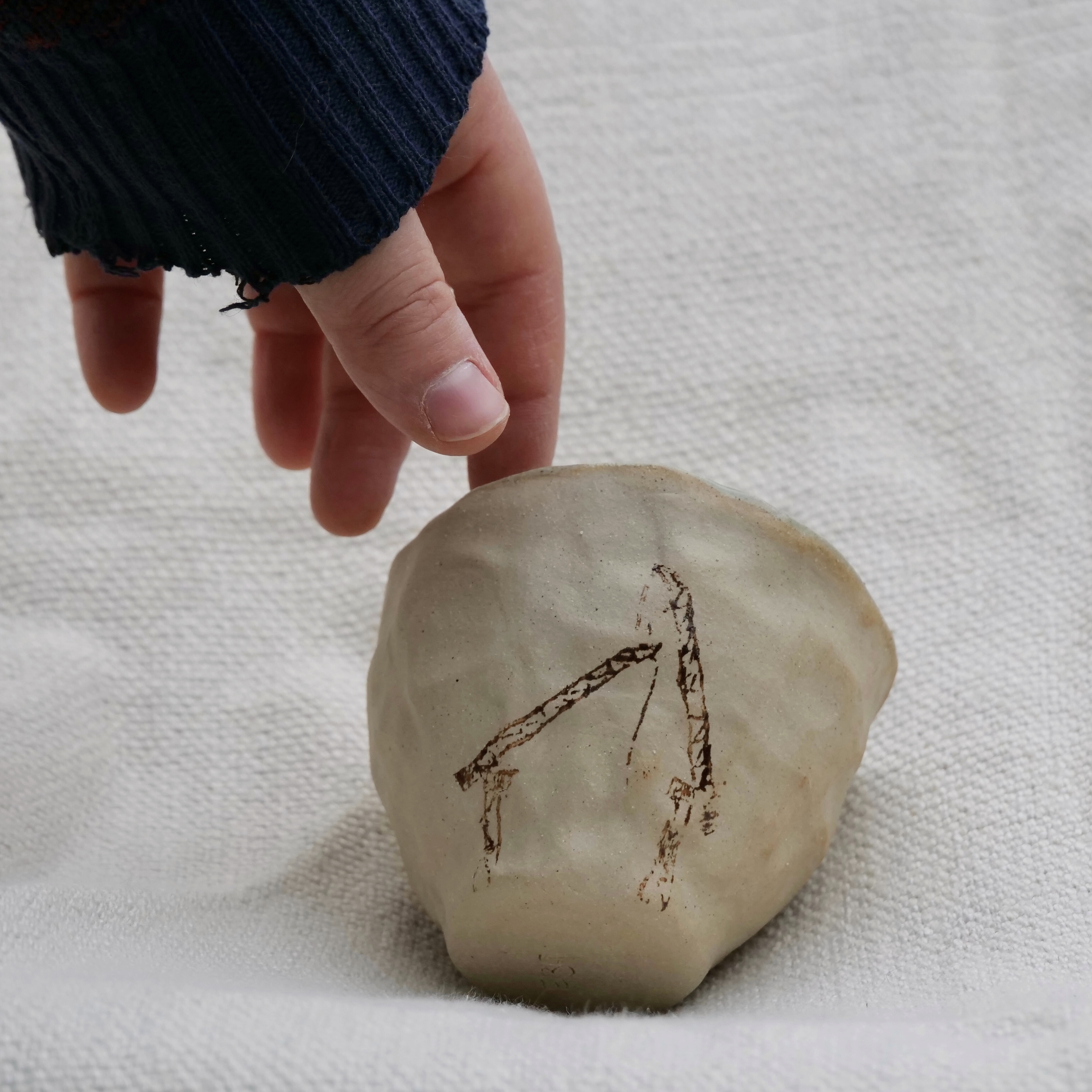 Pinched Crane Cup (blue)