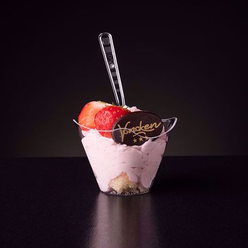 Mini lepelgebak aardbei