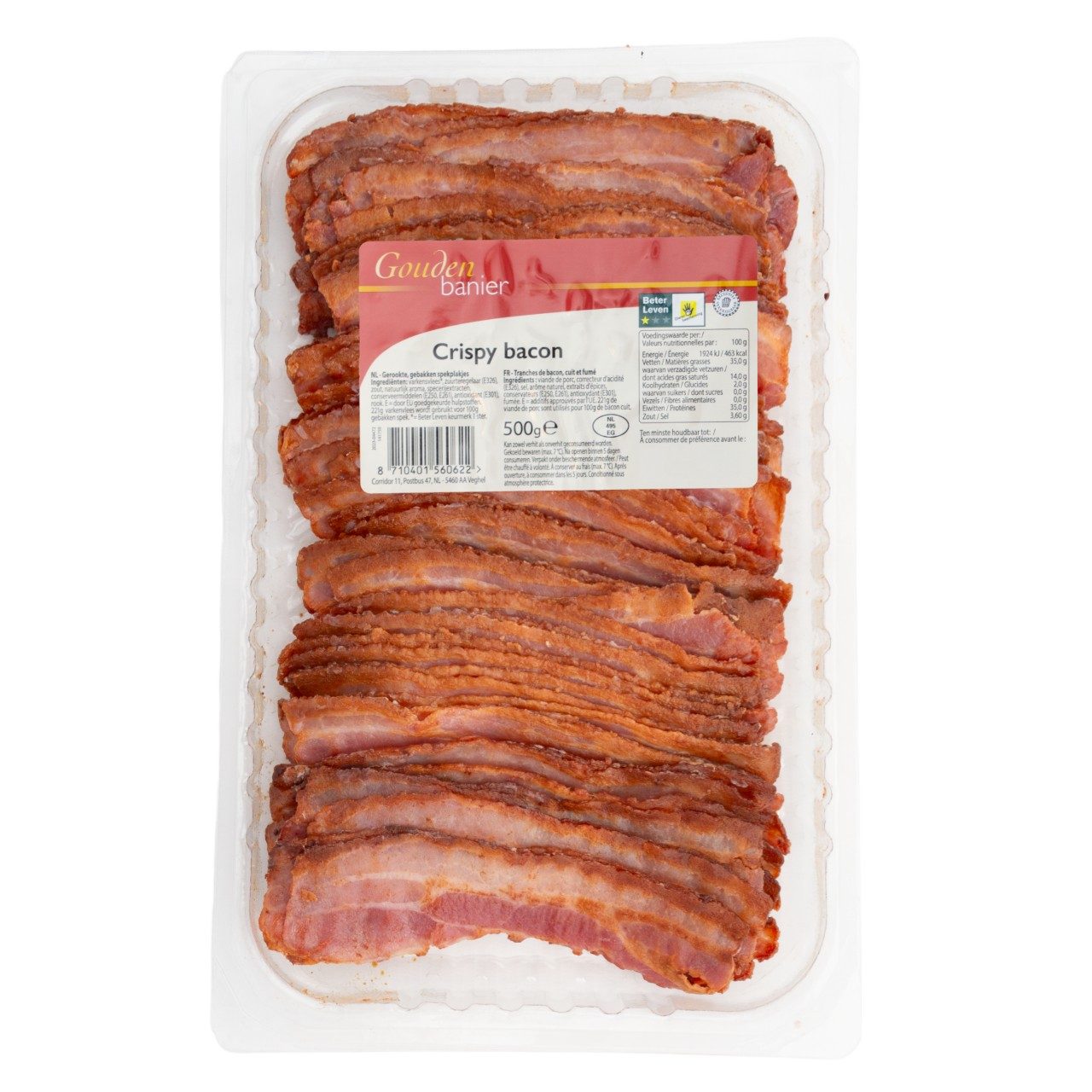 Bacon crispy 500g, glutenvrij