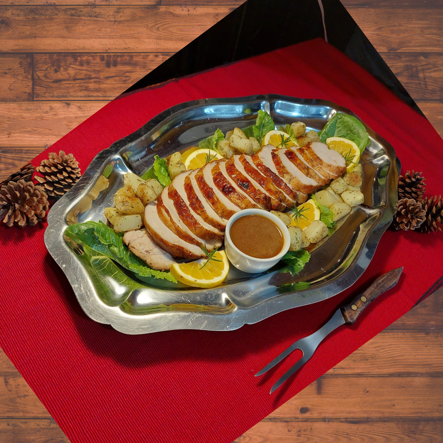 Pechuga de Pavo Horneada con Gravy (porciones 3)