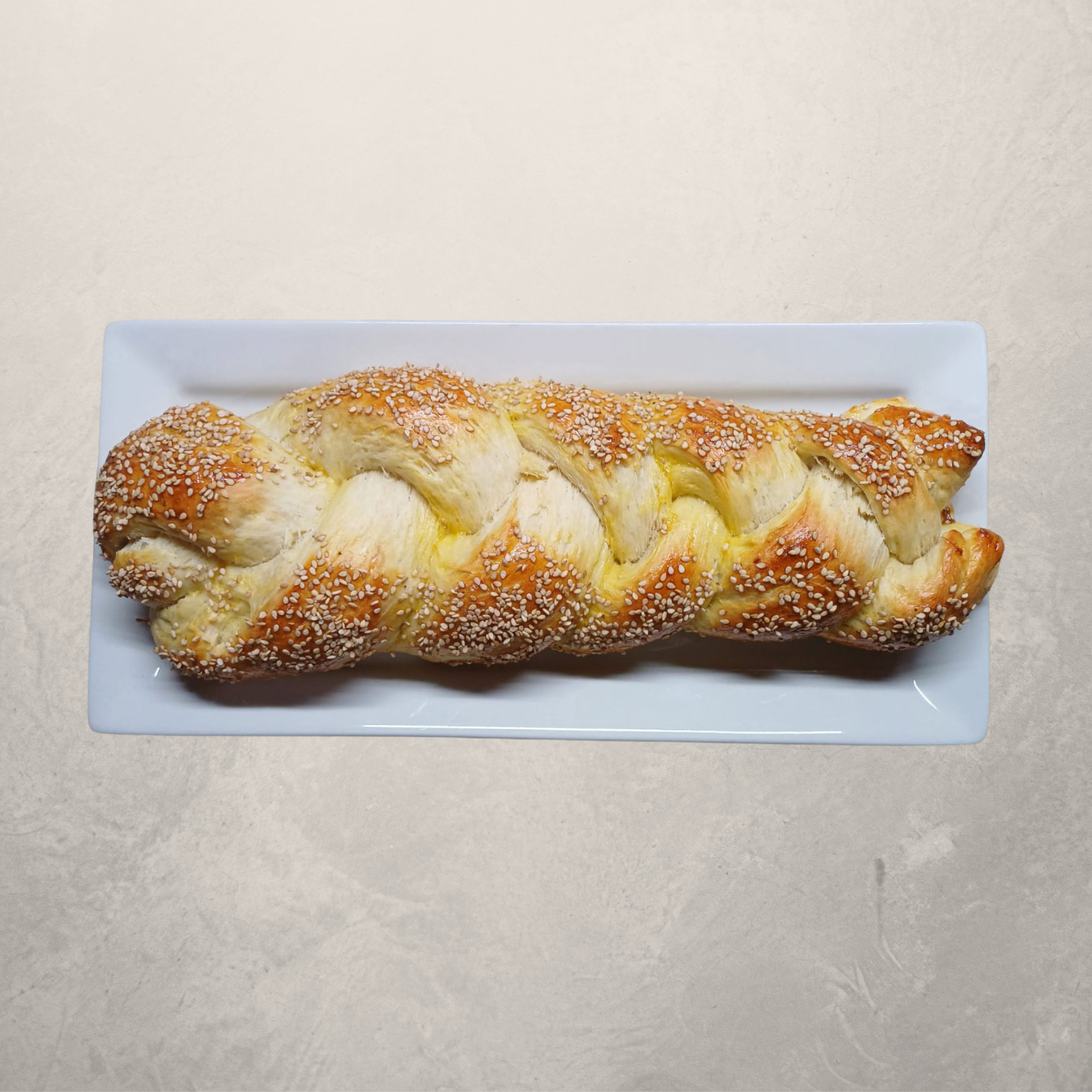Trenza Rellena de Jamón y Queso (porciones 10)