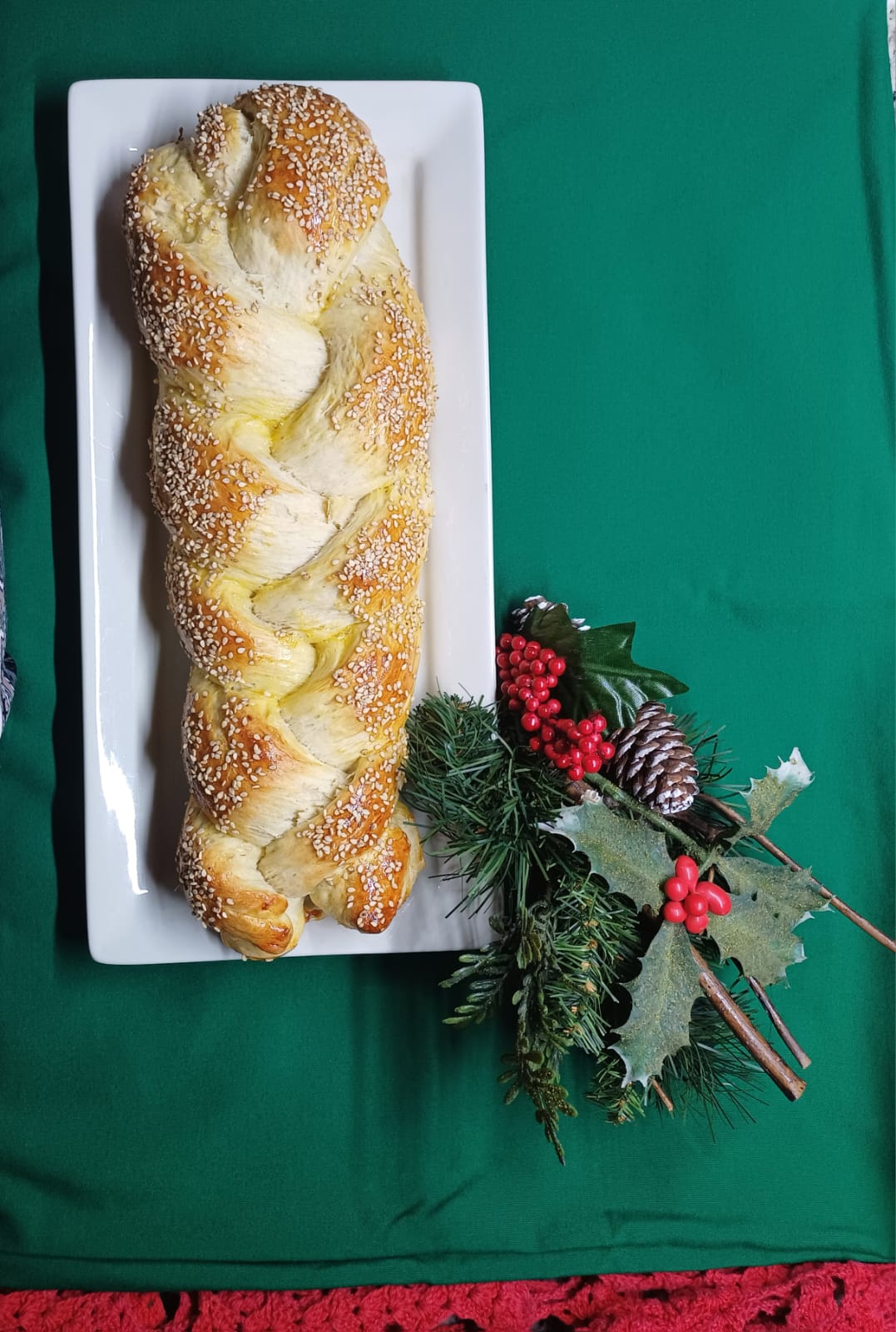 Trenza Rellena de Jamón y Queso (porciones 10)