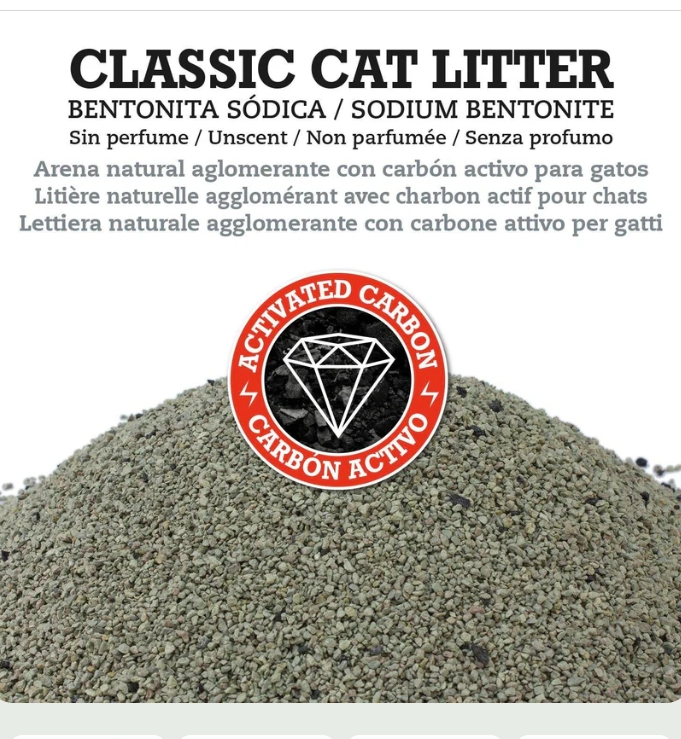 Bentonite Litter WIth Activated Carbon 10KG