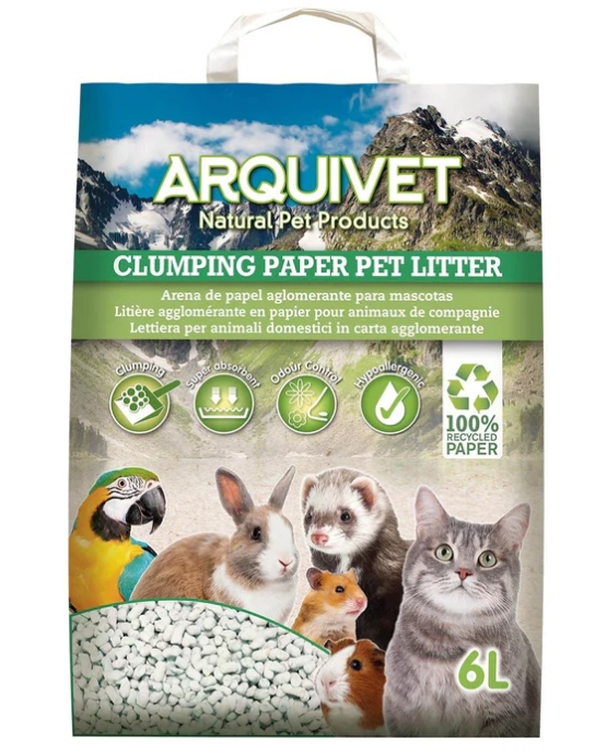 Clumping Paper Pet Litter 6Ltr