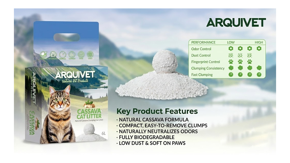 Cassava Clumping Cat Litter 6Ltr