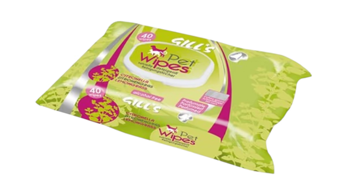 Gill's XL Citronella Pet Wipes 40pcs 30x20cm
