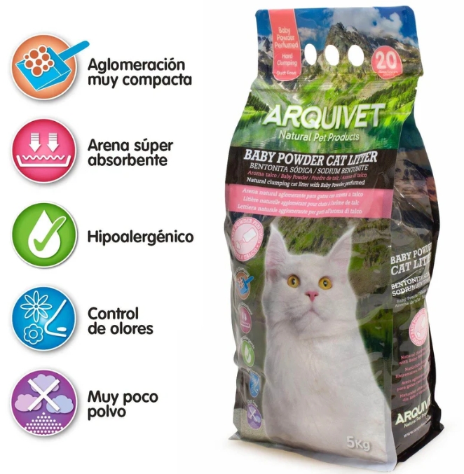 Baby Powder Litter Bentonite Clumping 5KG