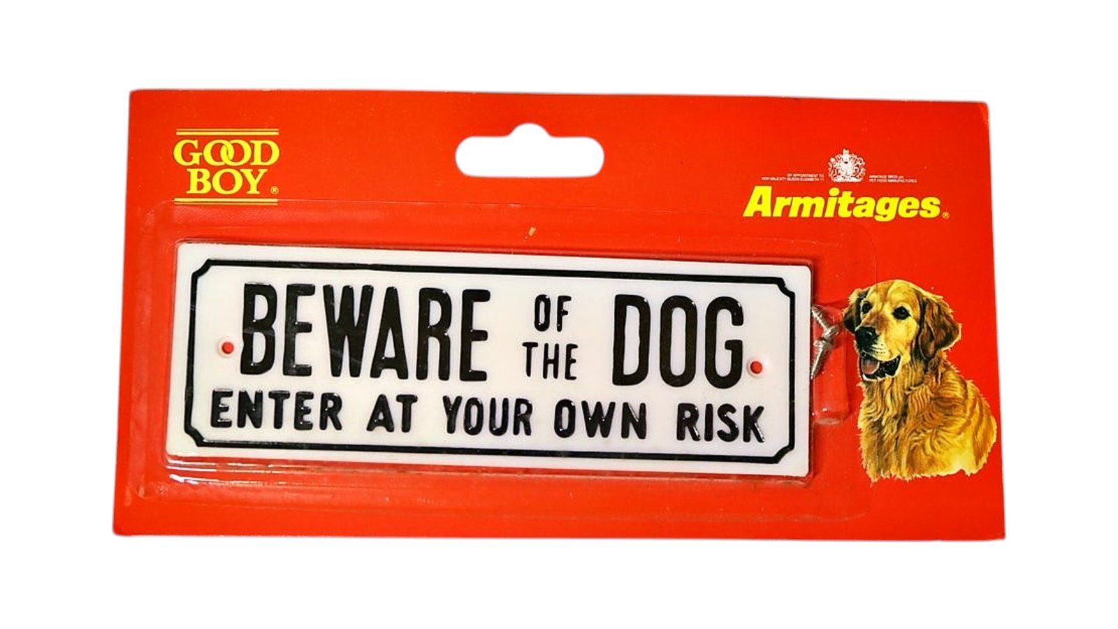 Beware Of The Dog Sign - 15x05cm