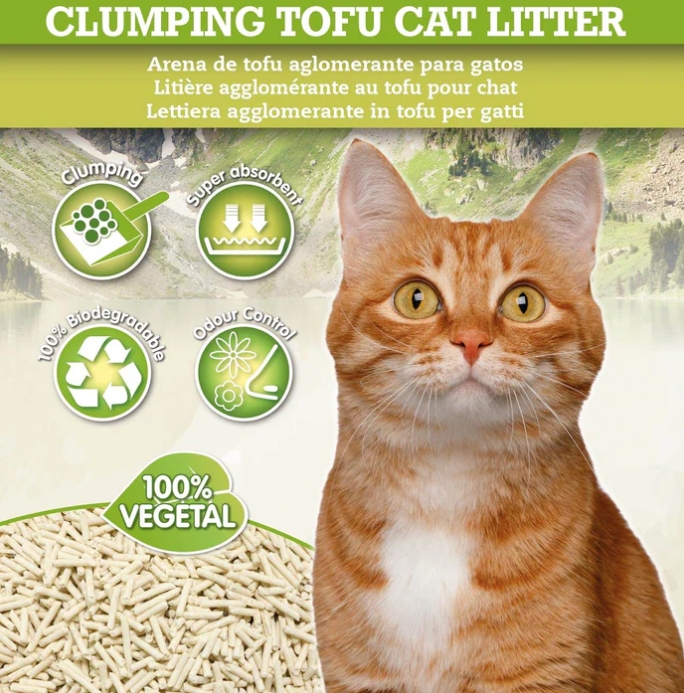 Tofu Clumping Cat Litter 6L Flushable