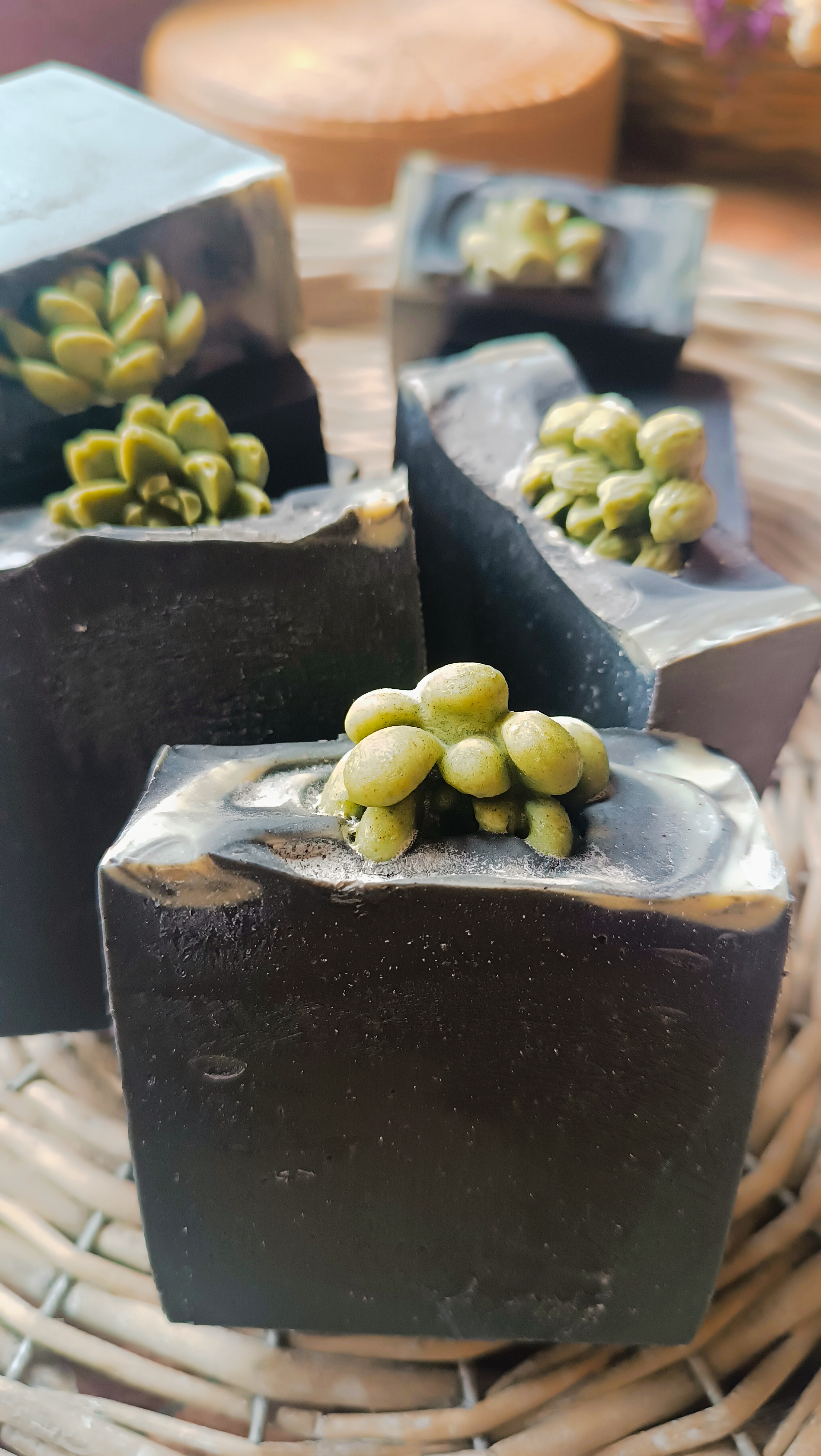 Carbón de coco activado y lavanda