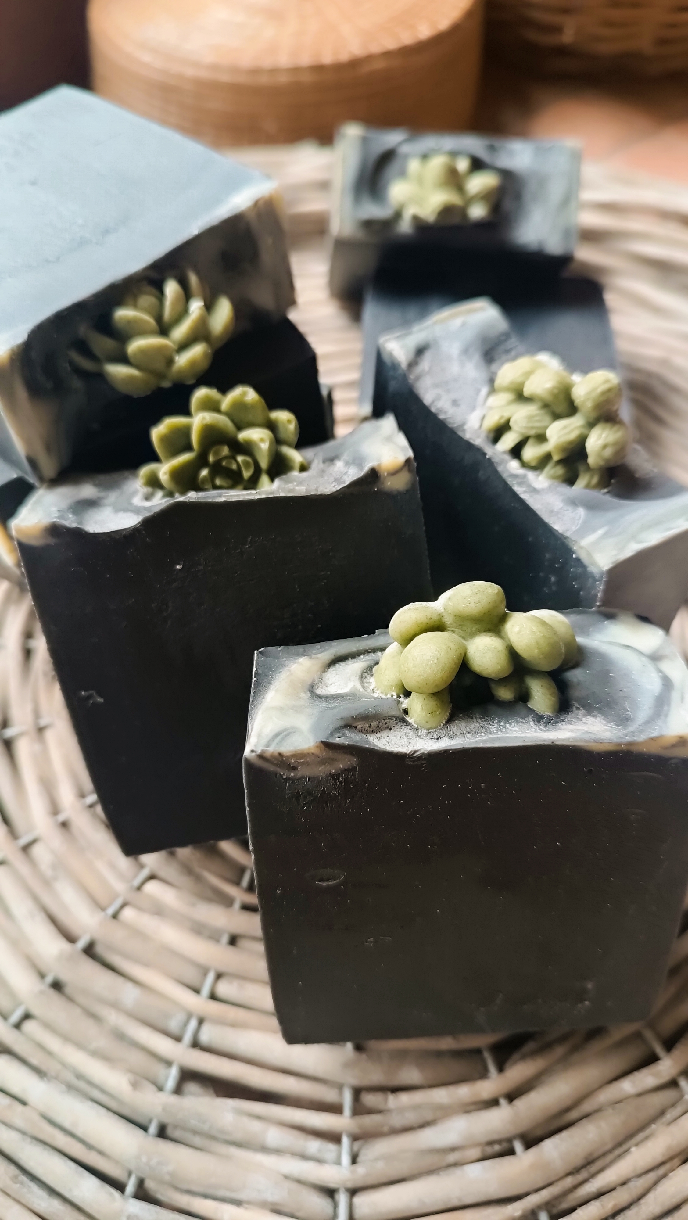 Carbón de coco activado y lavanda