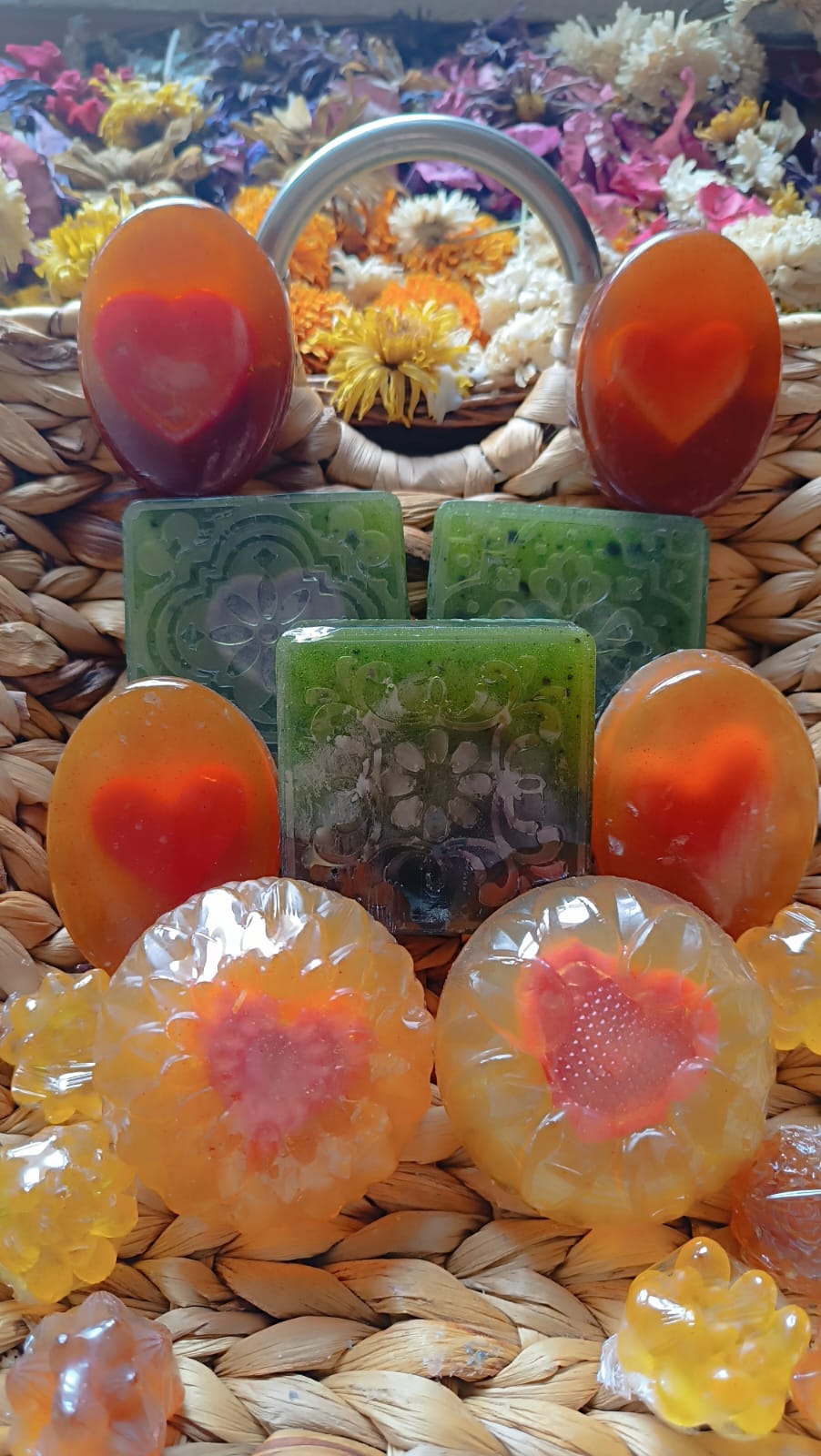 Jabón glicerina de espirulina y cúrcuma con lemongrass