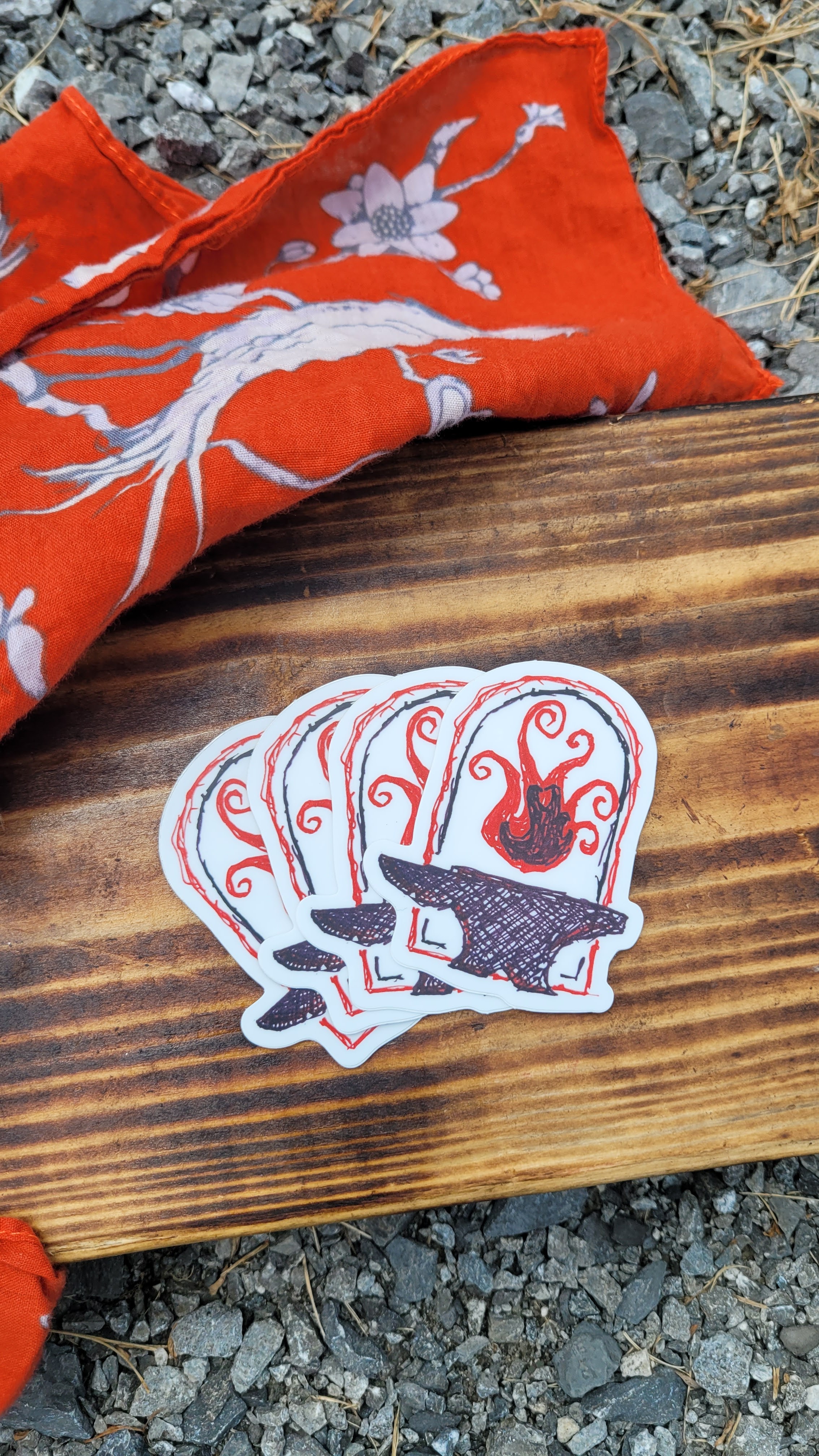 Flaming Anvil Sticker