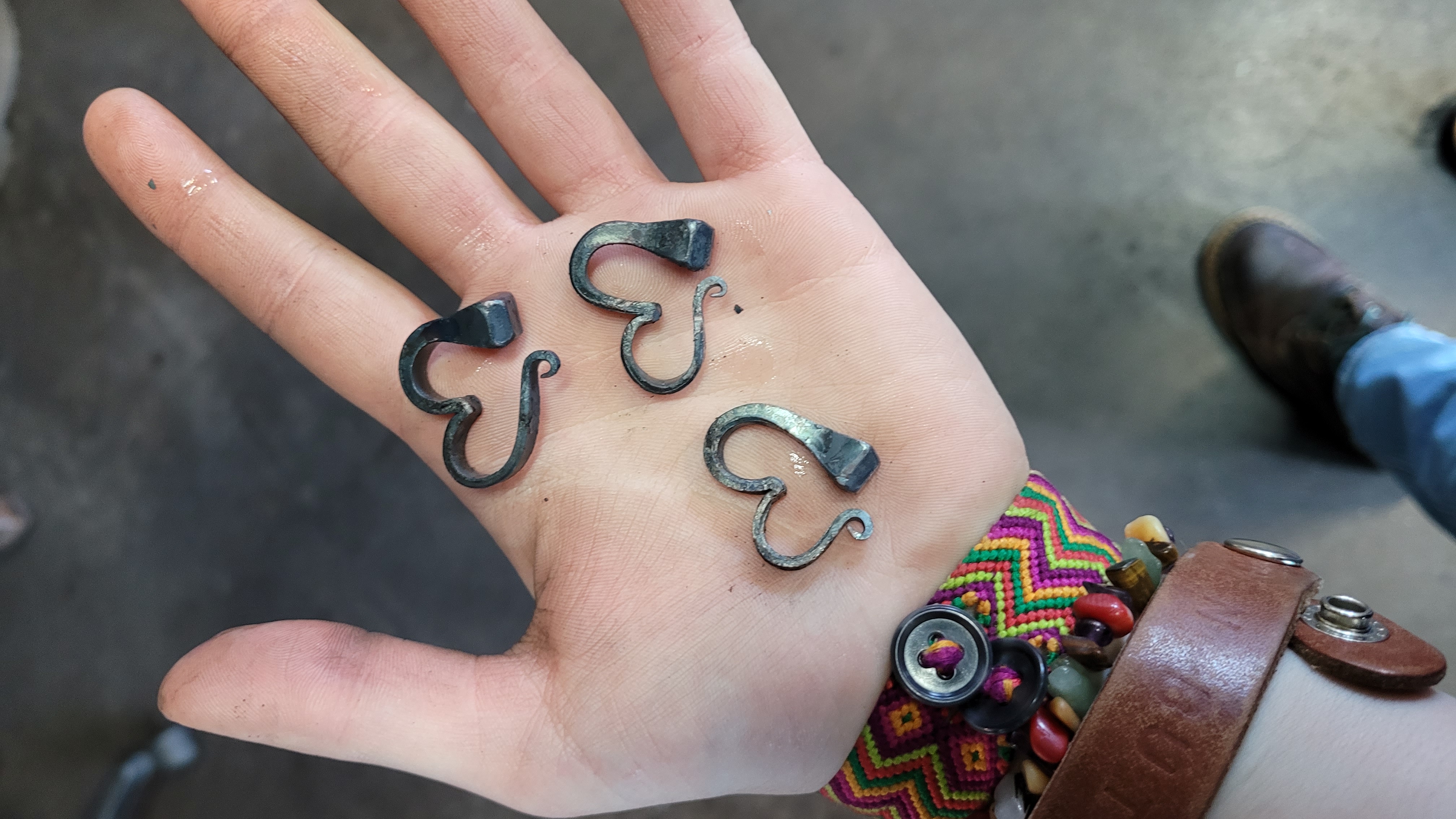 Horseshoe Nail Heart Pendant