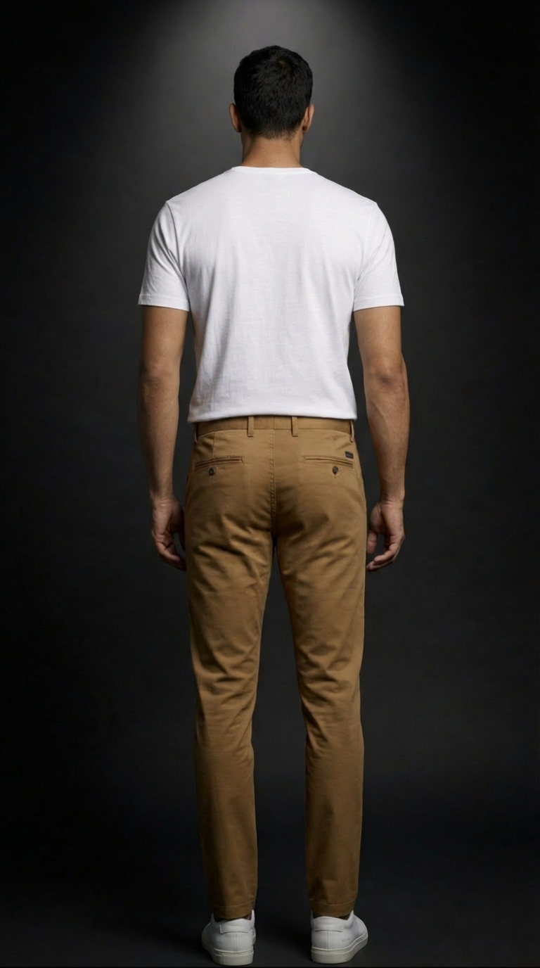 Premium Men's Slim Fit Camel Tan Chino Trousers