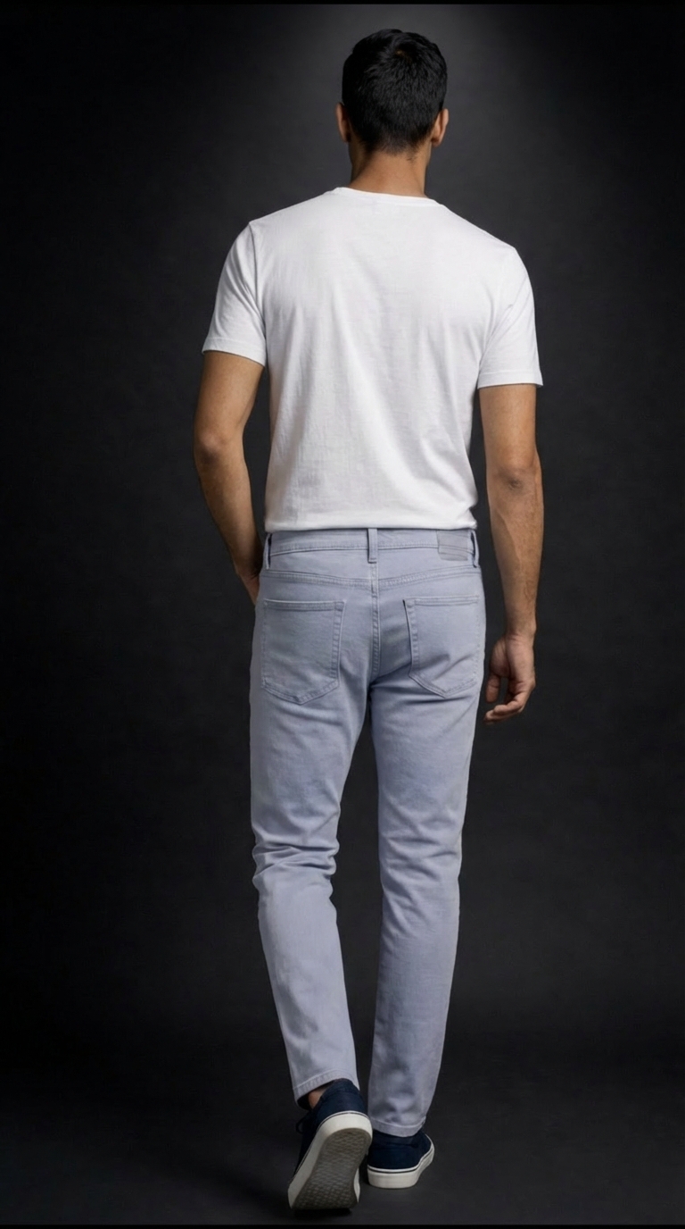 Men's Premium Ice Blue Slim Fit Trousers