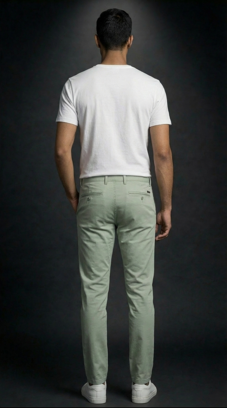 Men's Premium Light Pastel Green Slim Fit Trousers