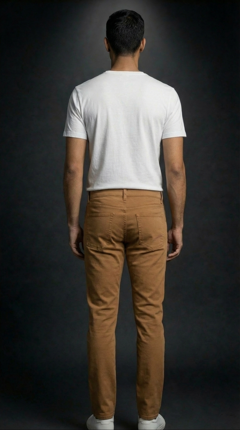 Premium Men's Tan Brown Slim Fit Trousers