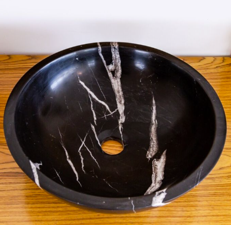 Black & White  Marble Wash Basin