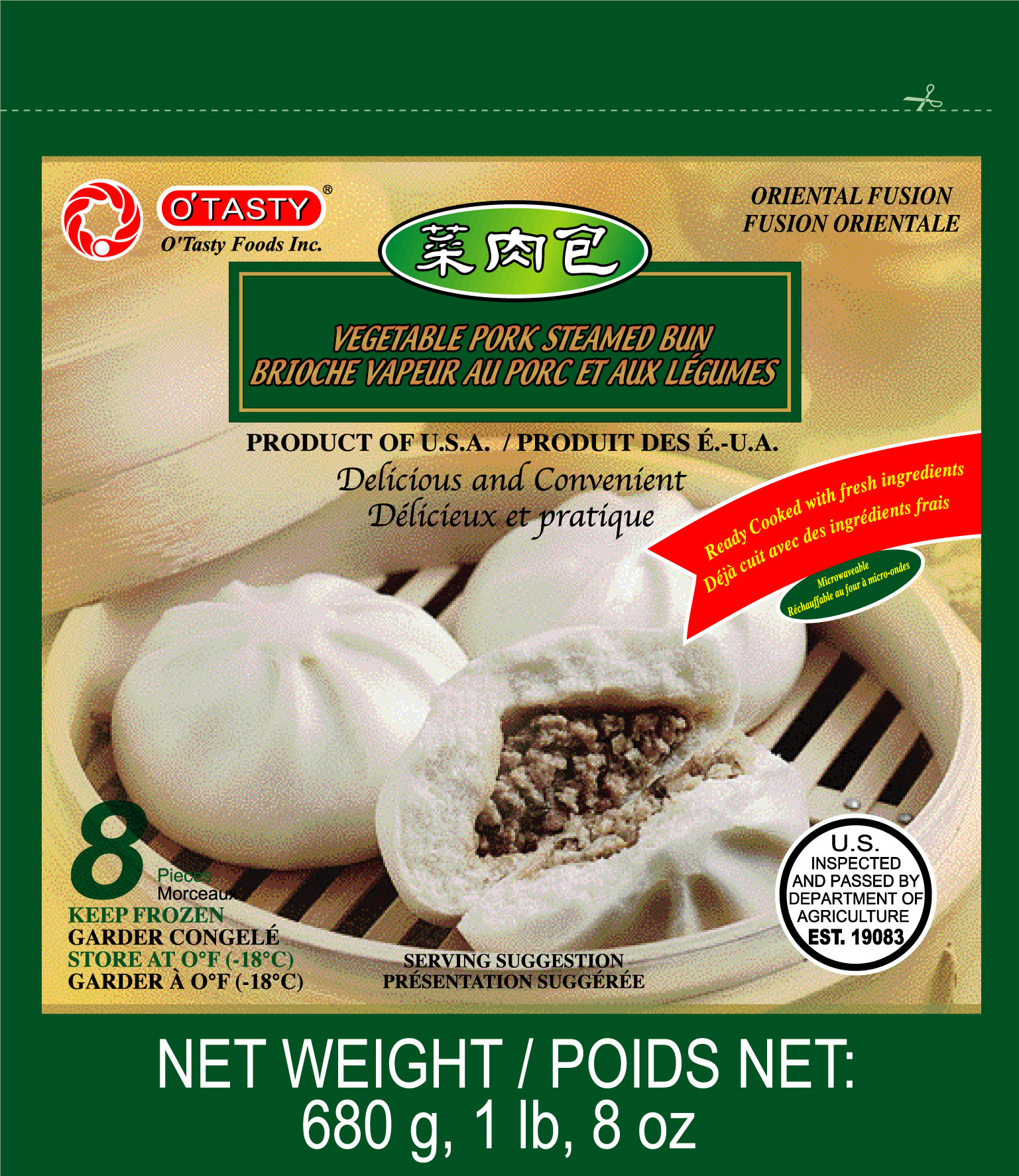 O'Tasty Pork & Veg Steamed Bun