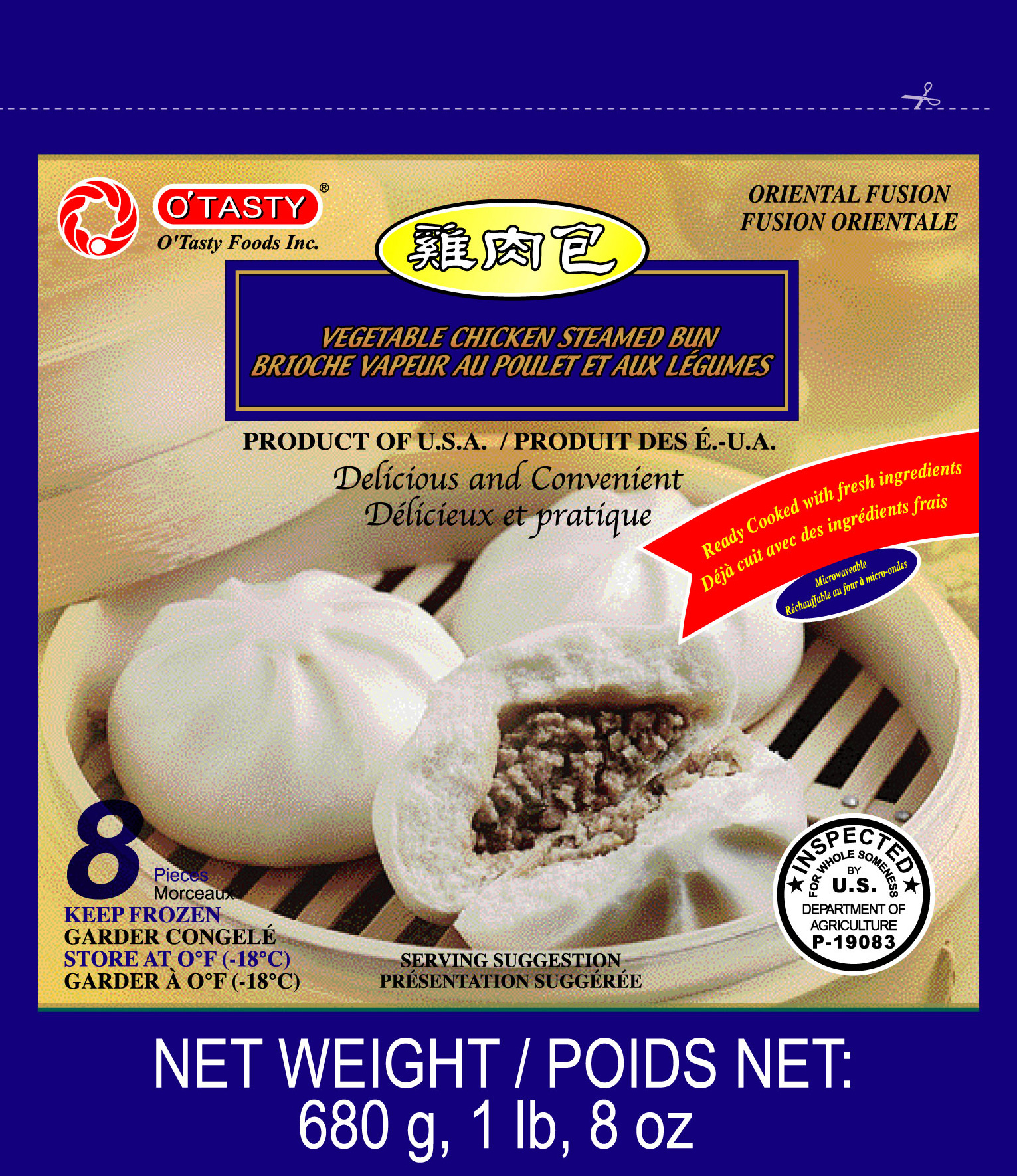 O'Tasty Chicken & Veg Steamed Bun